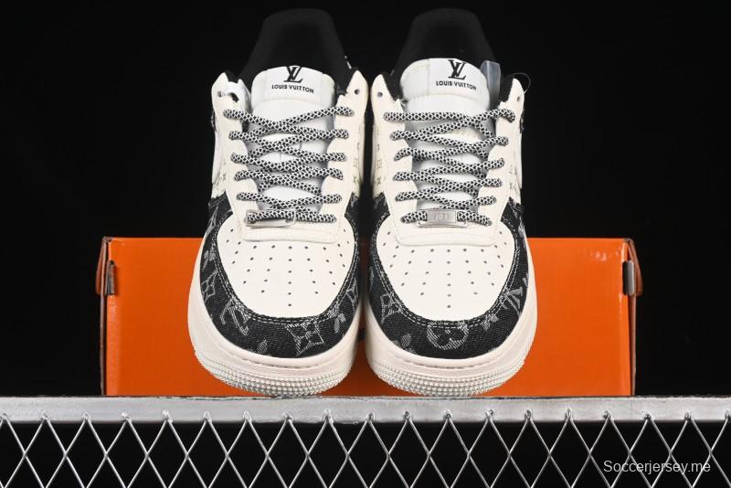 حذاء نايك اير فورس 1 '07 منخفض LV Collaboration LV Collaboration بطباعة مزدوجة من الدنيم الكاجوال - YX5066-317