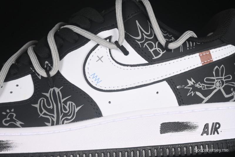 حذاء نايك اير فورس 1'07 المنخفض الكاجوال من نايك مع وسادة هوائية كاملة الطول - ZH0316-071