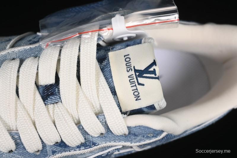 حذاء نايك اير فورس 1 '07 المنخفض من نايك اير فورس 1 '07 LV Collaboration حذاء رياضي كاجوال أزرق دنيم - SC9207-532