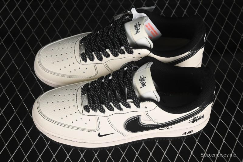 حذاء نايك اير فورس 1'07 منخفض من نايك ستاسي كولابوريشن ستاسي سنيكرز سوداء سووش كاجوال - HH7518-059