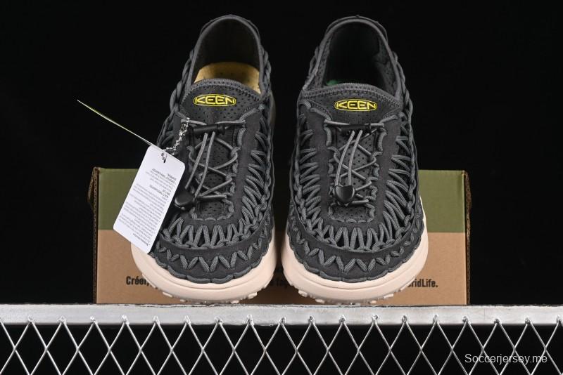 صندل رياضي مسطح منسوج بحزام مطاطي منسوج بحزام مطاطي للرياضات المائية الخارجية من كين يونيك - 1014097