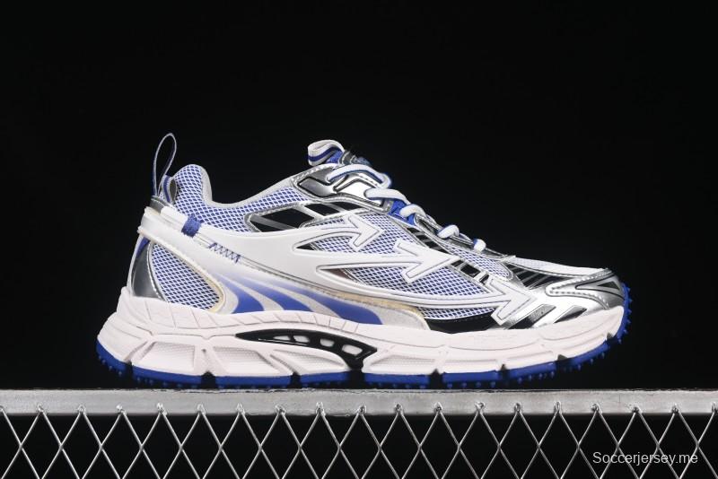 حذاء سنيكرز "بي رايت" من أوف وايت باللون الأزرق الأبيض - X.E5