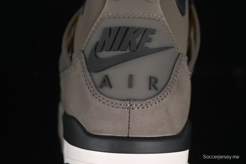 حذاء نايك اير جوردان 4 ريترو من نايك اير جوردان 4 من نايك من جلد الغزال البني الكهفي مع شبكة سوداء - FV5029-200