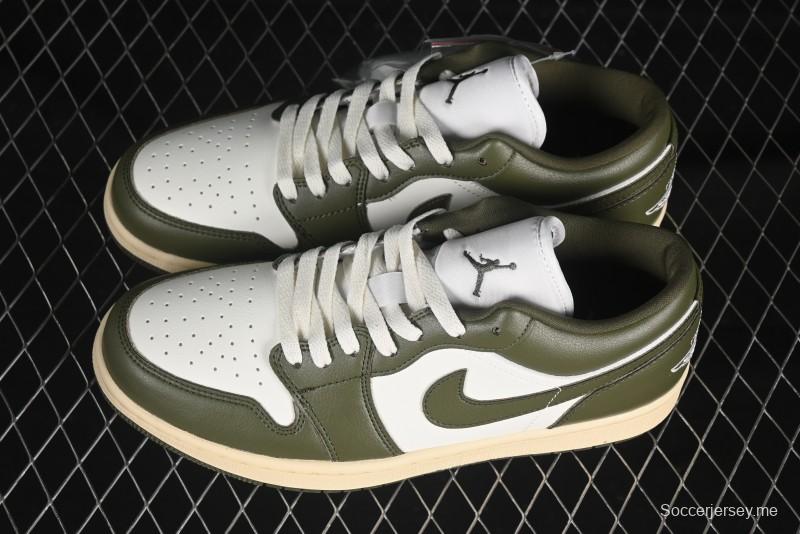 حذاء رياضي نايك اير جوردان 1 لاو AJ1 نايك اير جوردان 1 لاو AJ1 أخضر عسكري أبيض كاجوال لايف ستايل - DC0774-122