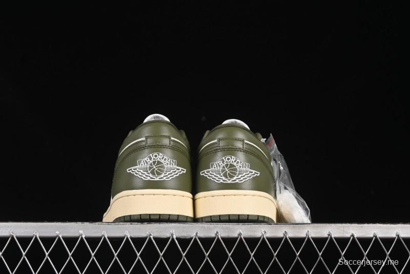 حذاء رياضي نايك اير جوردان 1 لاو AJ1 نايك اير جوردان 1 لاو AJ1 أخضر عسكري أبيض كاجوال لايف ستايل - DC0774-122