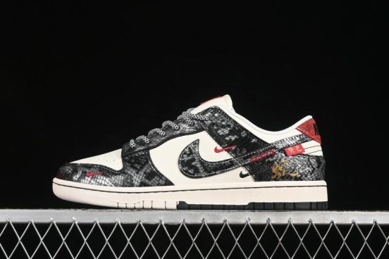 حذاء التزلج المنخفض نايك SB Dunk Low Year of the Snake أوف ذا سنيك سيلفر سكيل سيلفر سووش الذكرى السنوية المخصص للتزلج المنخفض - YX5066-293