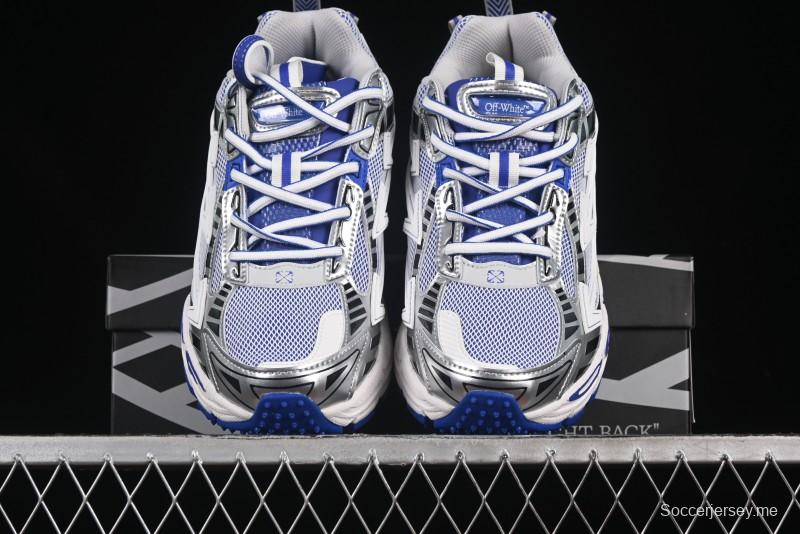 حذاء سنيكرز "بي رايت" من أوف وايت باللون الأزرق الأبيض - X.E5