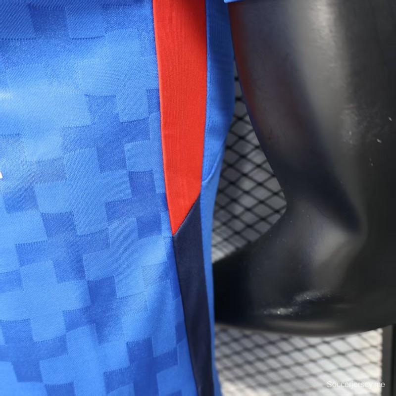 إصدار اللاعب 25/26 قميص كروز أزول 25/26 أزرق منزلي بنقشة بيكسل رقمية