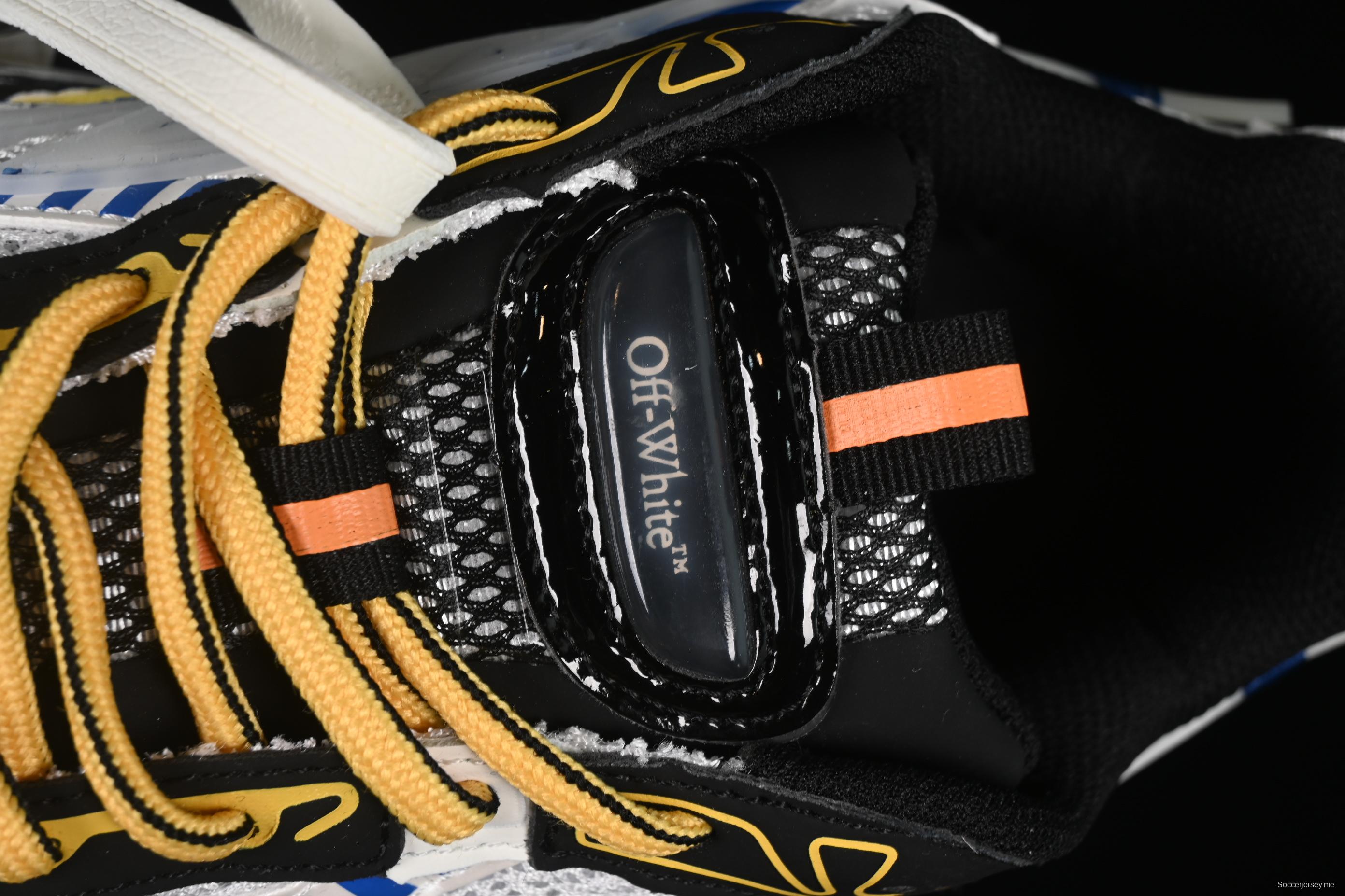 حذاء سنيكرز بي رايت من أوف وايت بي رايت سنيكرز لايف ستايل منخفض الساق باللون الأبيض والأزرق - C.D4