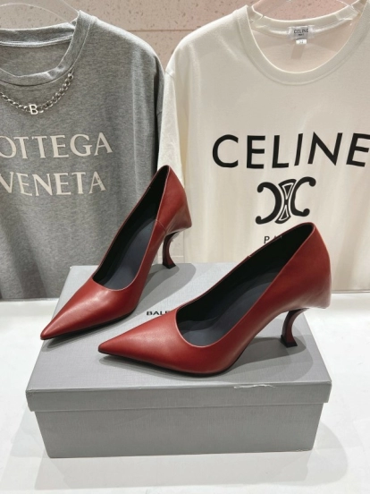 2025 Women Balenciaga Brown Leather High Heels