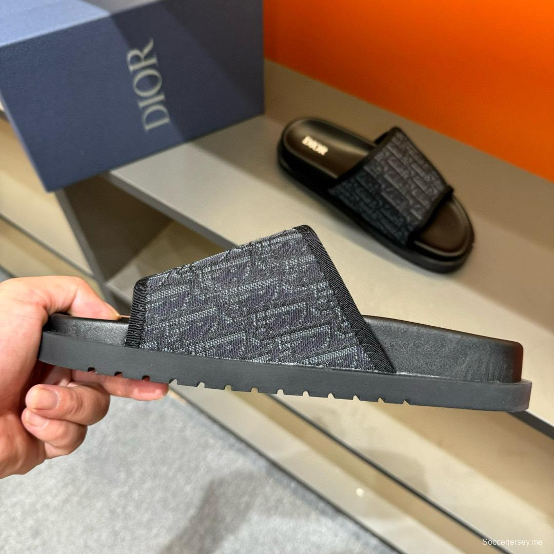 2024 Dior black mesh slippers MJ00180
