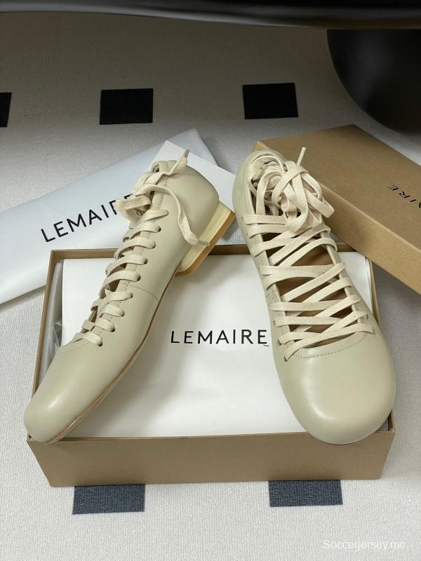 لومير 2025 مجموعة لومير 2025 مجموعة أوائل الربيع، أحذية الباليه ذات الأربطة ذات التفاصيل المسطحة والكعب العالي - KFY00310