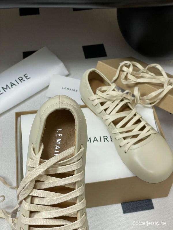 لومير 2025 مجموعة لومير 2025 مجموعة أوائل الربيع، أحذية الباليه ذات الأربطة ذات التفاصيل المسطحة والكعب العالي - KFY00310