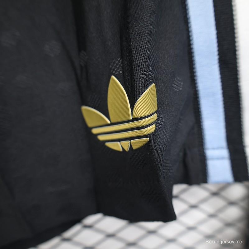 إصدار اللاعب 2025 شورت أرجنتيني أسود قصير 2025