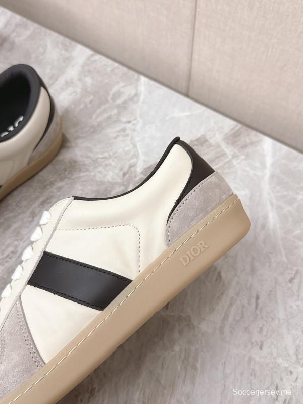 2025 Unisex Dior Black White Grey Leather Suede Sneakers Matchpoint B01 KFY00300