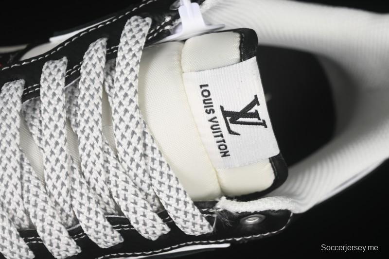 حذاء نايك اير فورس 1 '07 المنخفض من نايك اير فورس 1 '07 LV Collaboration أسود جلدي كاجوال رياضي - YX5066-349