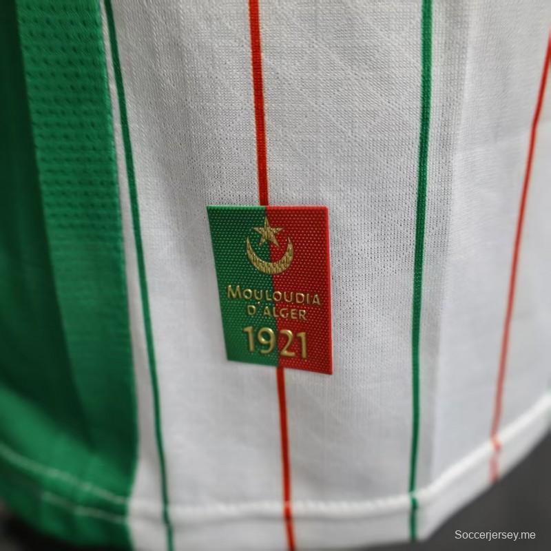 إصدار اللاعب 2025 قميص فلسطين 2025 أبيض مع قميص مقلم باللونين الأحمر والأخضر