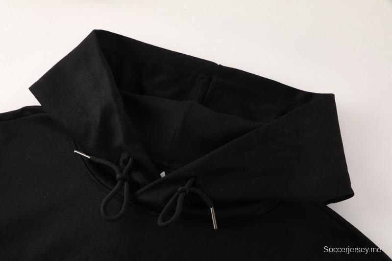 25/26 يوفنتوس جاكيت بغطاء أسود بغطاء أسود بسحاب كامل + بنطلون طويل