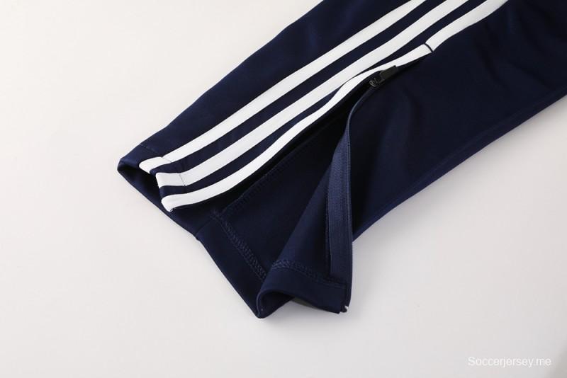 2025 Adidas Original Navy Full Hoodie Zipper Jacket +Long Pants