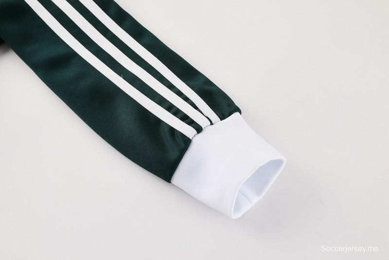 2025 Adidas Original Green Full Hoodie Zipper Jacket +Long Pants