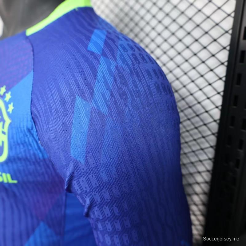 إصدار اللاعب 2025 قميص البرازيل بأكمام طويلة الأكمام خارجي 2025