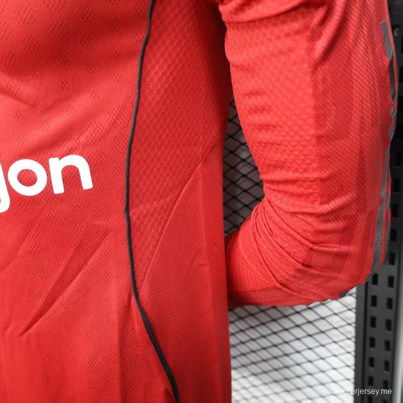 إصدار اللاعب 25/26 قميص فريق مانشستر يونايتد بأكمام طويلة الأكمام للمباراة النهائية