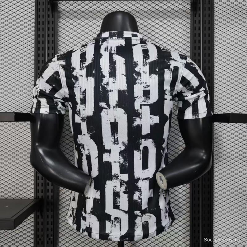 إصدار اللاعب 25/26 قميص برشلونة أسود بخطوط مخططة مقلّمة 25/26