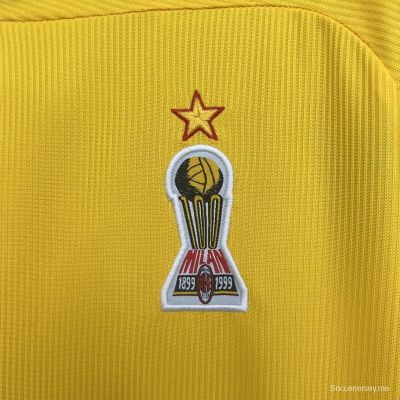 99/00 قميص ميلان الإيطالي الرجعية 99/00 خارجي