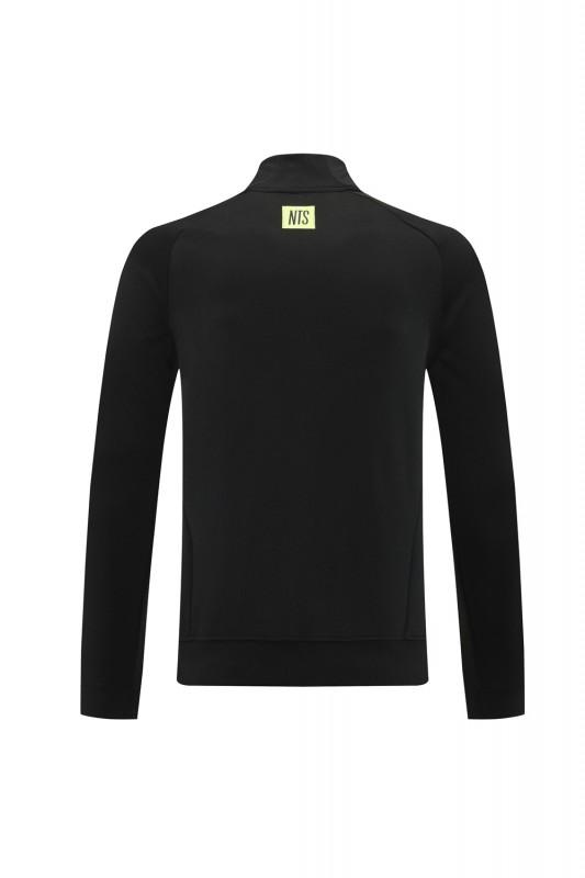 25/26 أرسنال جاكيت أسود كامل بسحاب أسود + بنطلون طويل