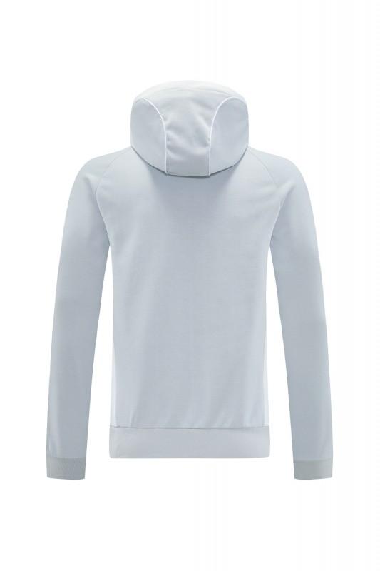 25/26 جاكيت هودي ريال مدريد بغطاء رأس كامل بسحاب + بنطلون طويل