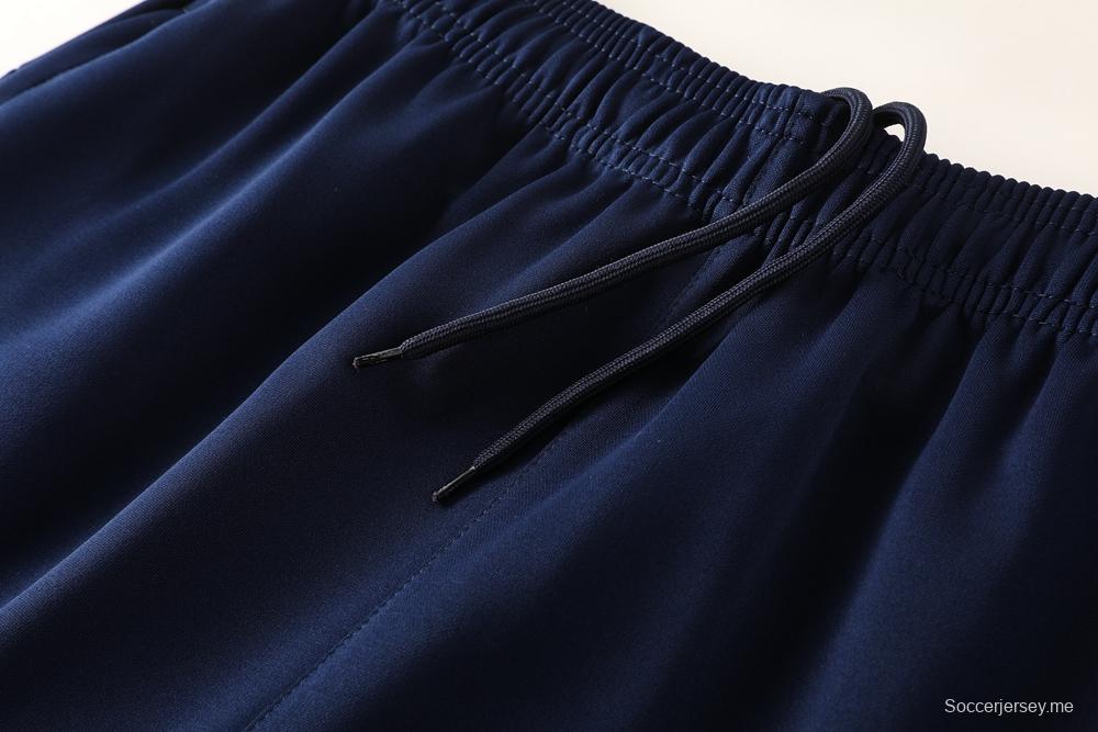 25/26 جاكيت بسحاب كامل باللون الكحلي + بنطلون طويل