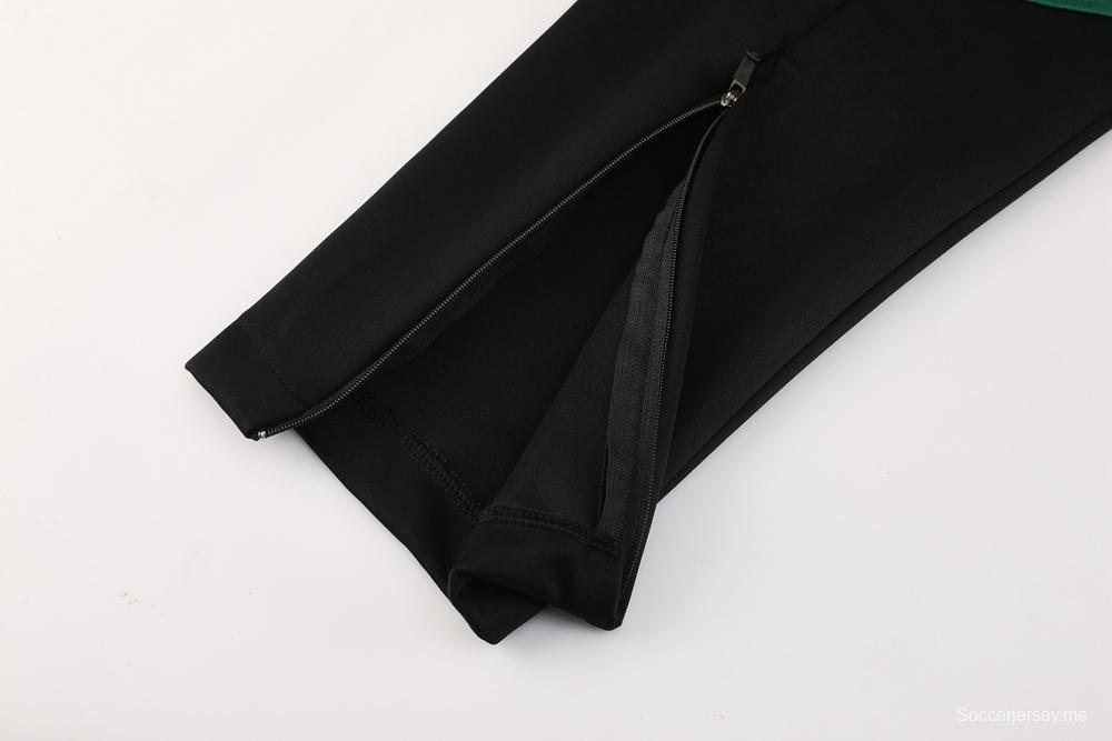 25/26 ريال بيتيس أبيض/أسود/أخضر جاكيت بسحاب كامل + بنطلون طويل