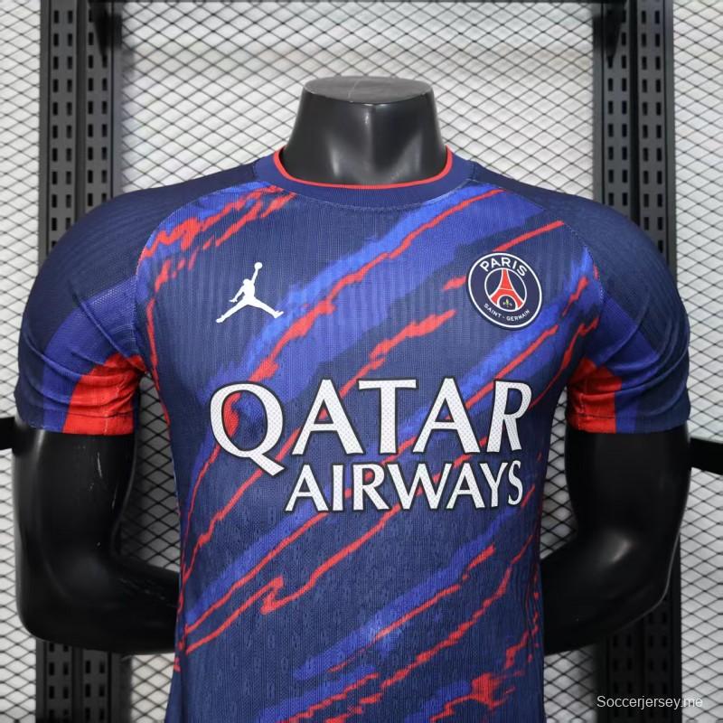 نسخة اللاعب 25/26 باريس سان جيرمان باريس سان جيرمان أزرق بنقشة برق أحمر