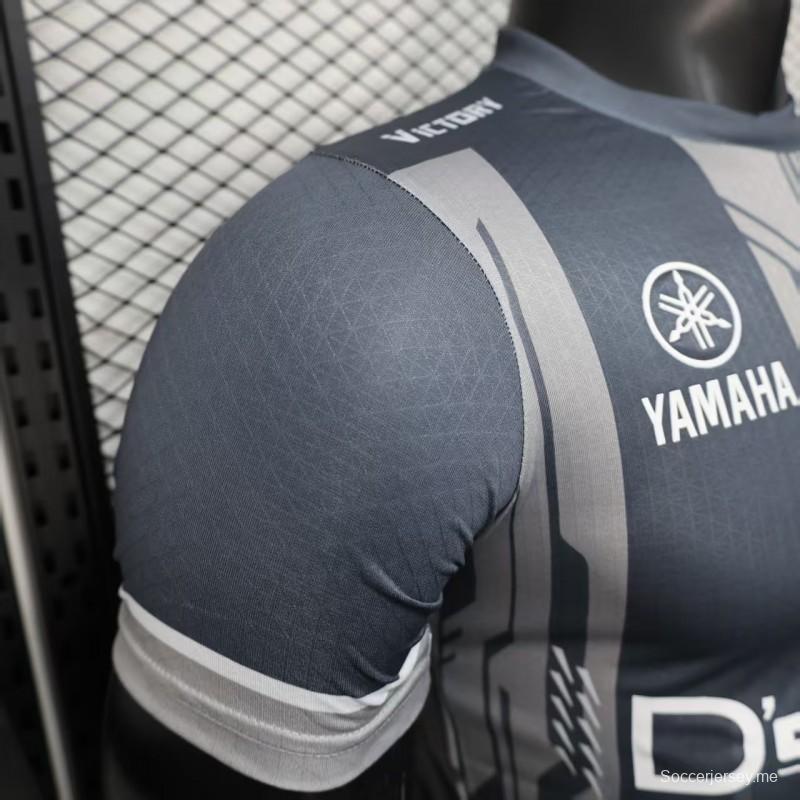 إصدار اللاعب 25/26 قميص أولمبيك مارسيليا رمادي بخطوط هندسية