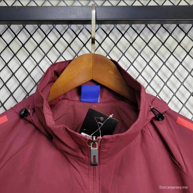 25/26 جاكيت بايرن ميونيخ نبيذ سترة واقية من الرياح 25/26