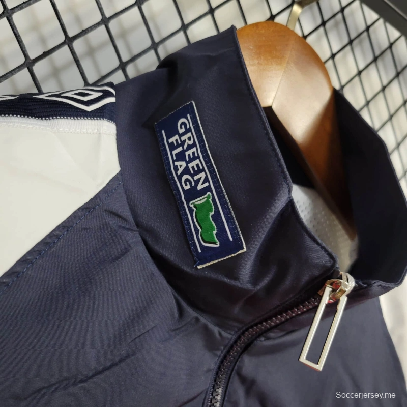 جاكيت إنجلترا 2025 سترة واقية من الرياح باللون الكحلي/الأحمر/الأبيض