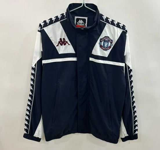 25/26 مانشستر يونايتد طراز 1967 مانشستر يونايتد 1967 سترة واقية من الرياح أسود/أبيض