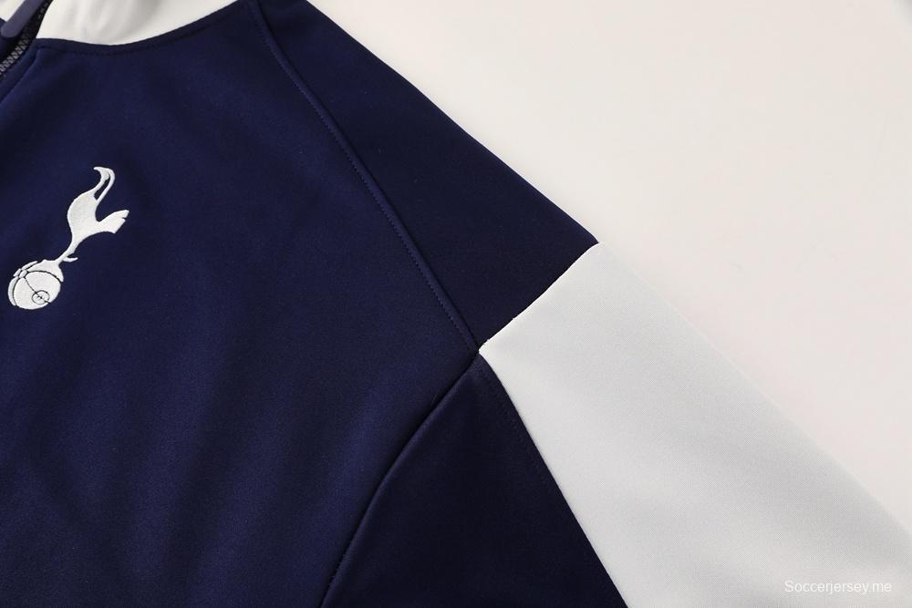 2025 NIKE جاكيت أسود/أبيض بسحاب كامل + بنطلون طويل