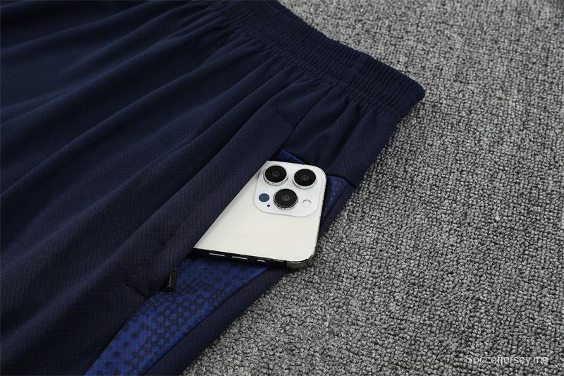 25/26 Olympique de Marseille Royal Blue Camouflage with XS Short Sleeve+Soccer Shorts