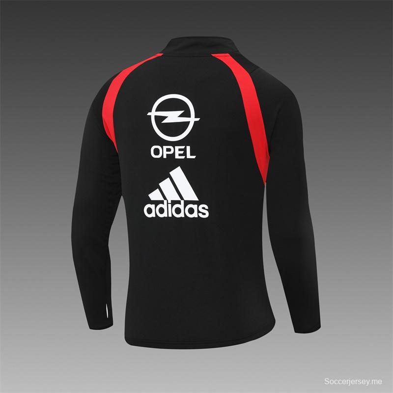 Retro 03/04 AC Milan Black Half Zipper Jacket