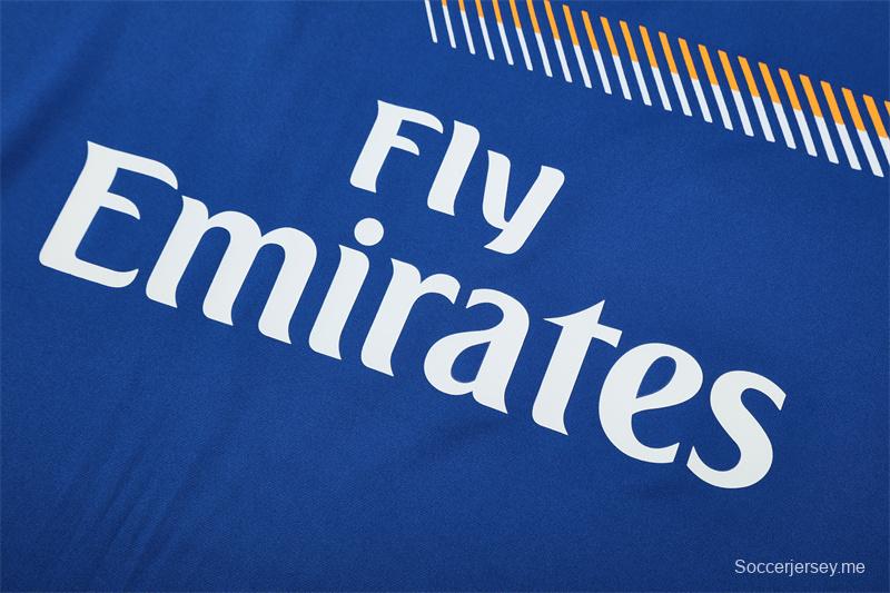 Retro 13/14 Real Madrid Color Blue Half Zipper Jacket