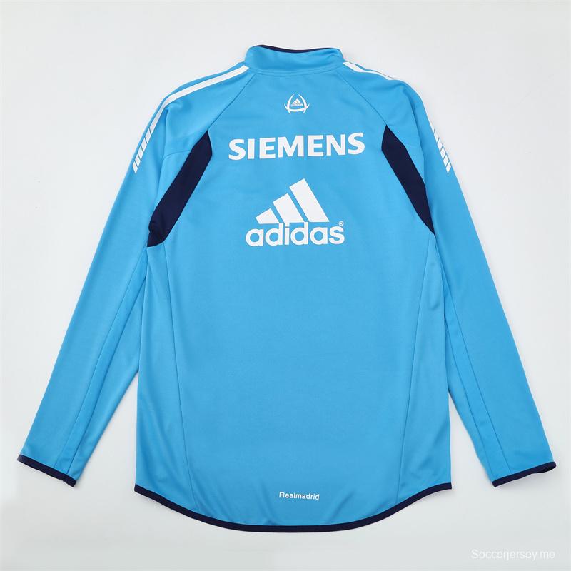 Retro 05/06 Real Madrid Light Blue Half Zipper Jacket