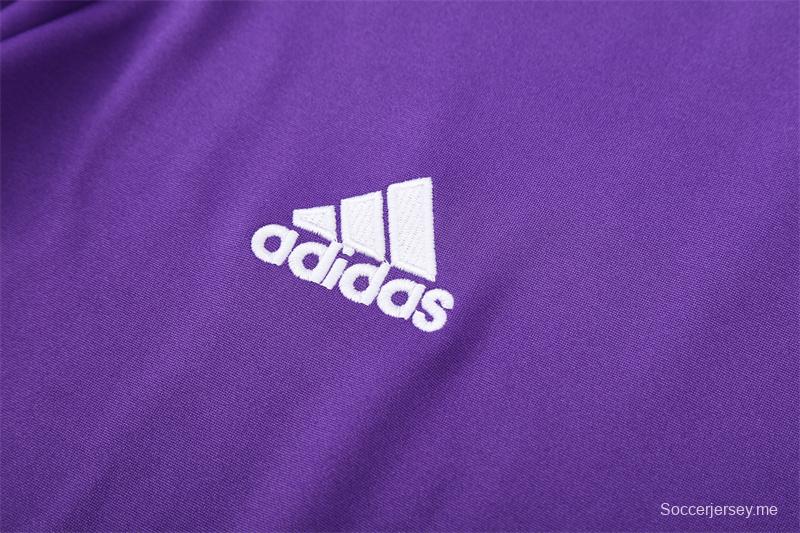 Retro 16/17 Real Madrid Purple Half Zipper Jacket
