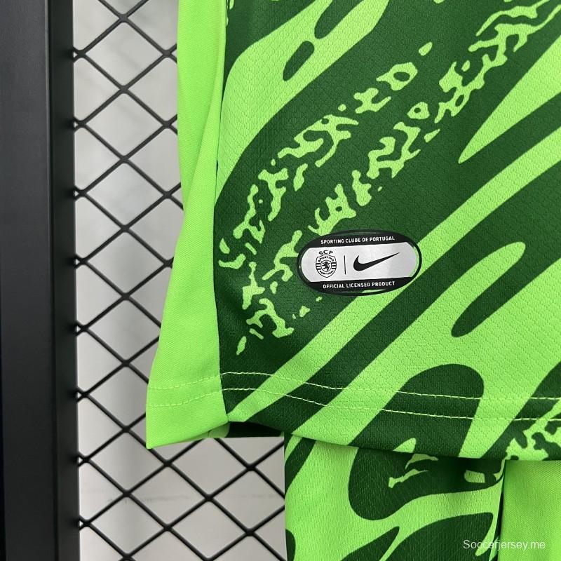 25/26 قميص أخضر لحارس مرمى سبورتنج لشبونة للأطفال