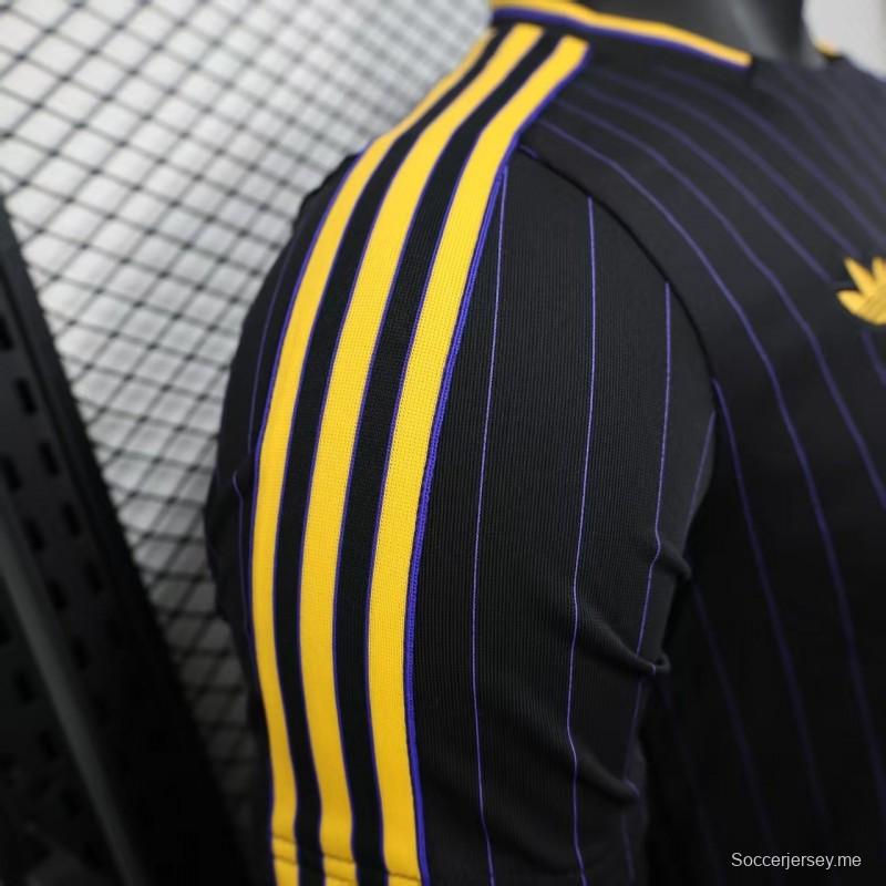 إصدار اللاعب 25/26 قميص مانشستر يونايتد كاجوال أسود اللون أسود اللون أسود كاجوال