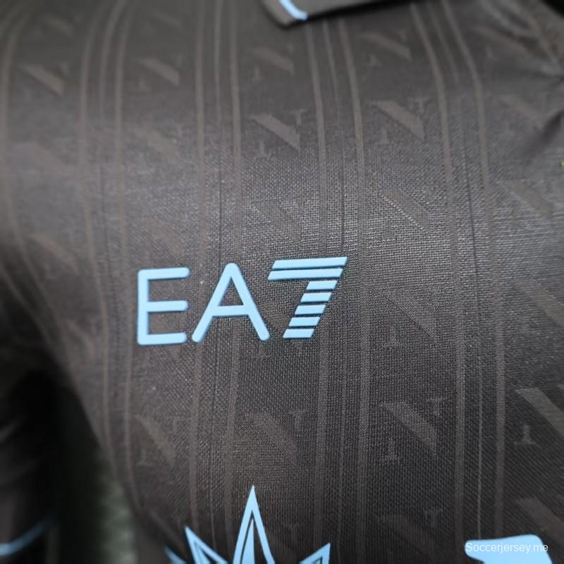 نسخة اللاعب 25/26 قميص نابولي الثالث أسود اللون أسود 25/26