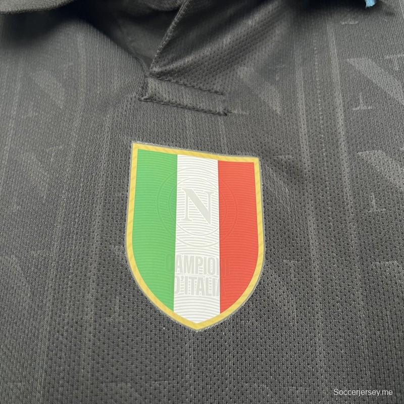 25/26 قميص نابولي الثالث أسود اللون أسود 25/26