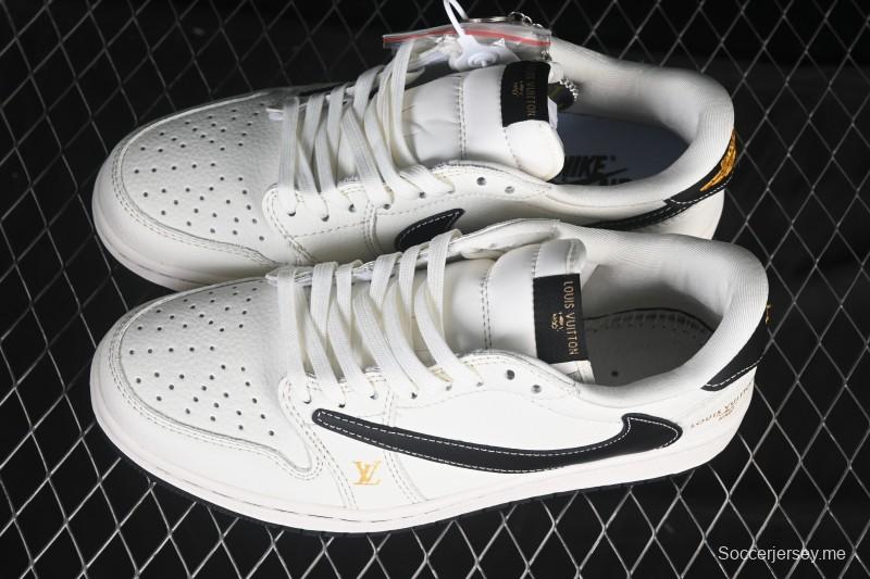 Nike Travis Scott x Fragment Design x Air Jordan 1 Low OG SP AJ1 Low Top Casual Sneakers - JW1188-144