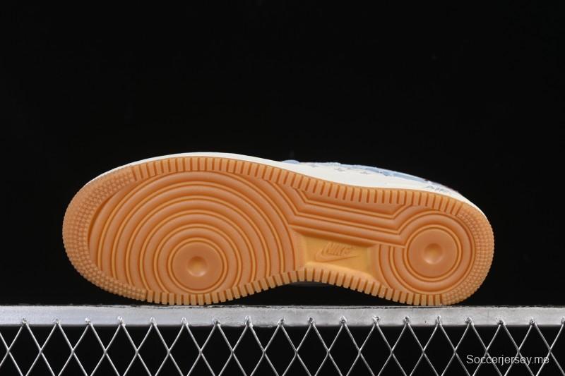 حذاء نايك اير فورس 1 '07 منخفض ليفيز ليفيز أبيض أزرق فاتح كاجوال - YF9511-814