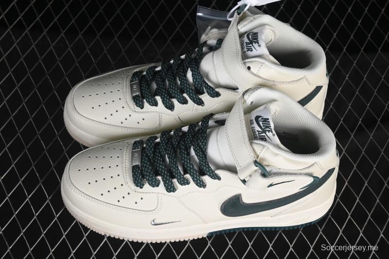 حذاء نايك اير فورس 1'07 متوسط كاجوال بتصميم عاكس ووسادة هوائية كاملة الطول - XL0236-235